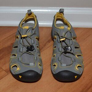 Keen Turia Sport Women's Gray/Yellow Waterproof Leather Water sandals 10.5